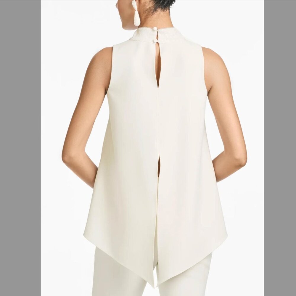 NWT Sachin + Babi "Keaton" Sequin Neck Sleeveless Blouse – Off-White – Small - Picture 10 of 10